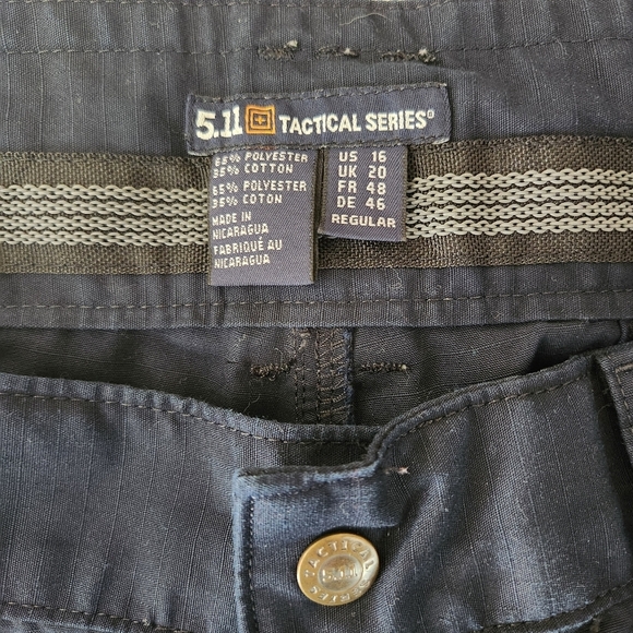 5.11 Tactical Womens Dark Navy Taclite EMS Ripstop Straight Leg Pants-Size 16 - Picture 9 of 12